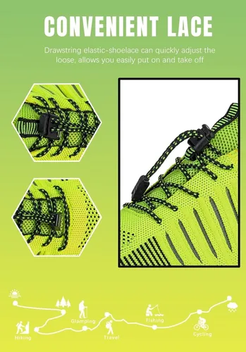 Vista 6 de WateLves Zapatos de agua para hombre y mujer, zapatos de natación para la playa, zapatos de natación descalzos, atléticos, de secado rápido