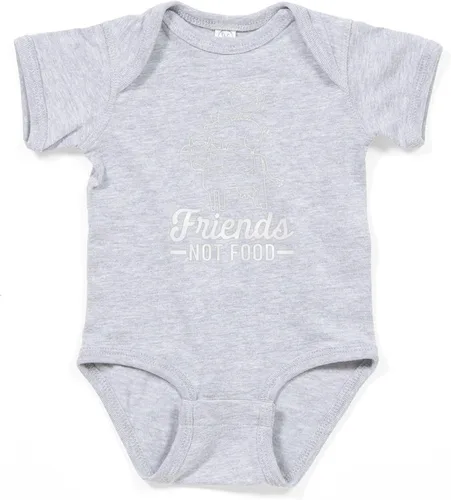Vista 5 de CafePress Friends Not Food Vegetariano Vegano Vegano Traje de cuerpo lindo bebé Body Body Baby Romper Dark
