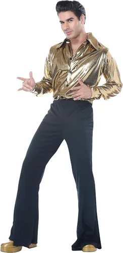 Vista 3 de California Costumes Disfraz de discoteca King de talla grande Oro