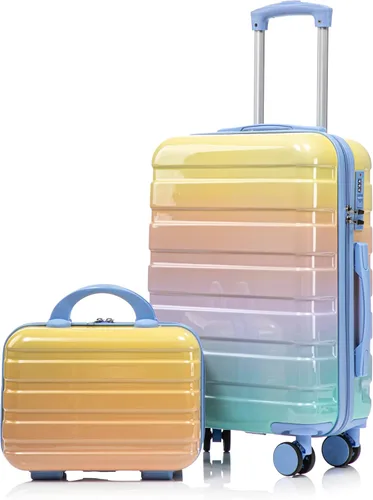 Vista 18 de Merax 3 piezas expandible ABS Hardshell equipaje Sets Spinner Wheel Maleta TSA Lock Suit Case, Apertura frontal negra, Juego de 2 piezas, Maleta