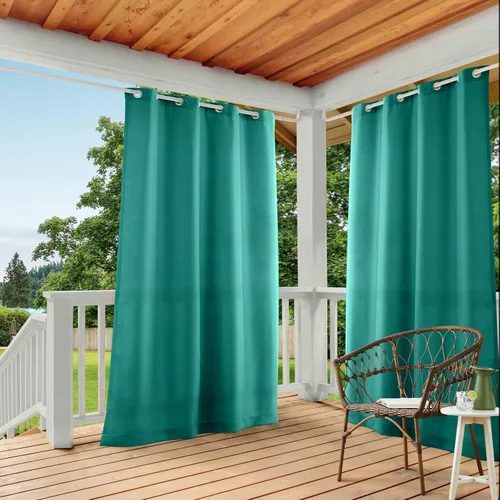 Vista 229 de TOWN & COUNTRY BASICS Cabana Cortinas Sólidas de Peso Pesado para Interiores y Exteriores, Opacidad de Filtrado de Luz con Parte Superior de Ojales