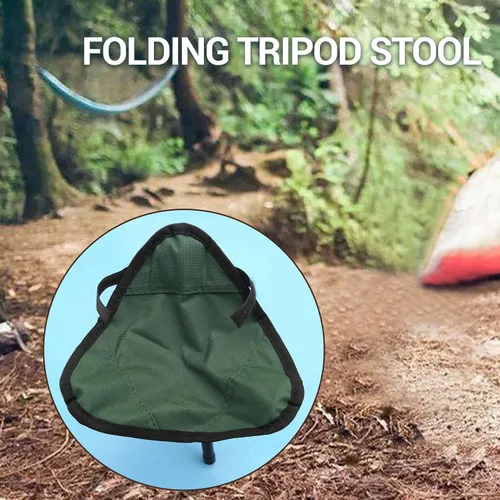 Vista 4 de Taburete plegable trípode al aire libre portátil camping asiento silla de pesca nuevo