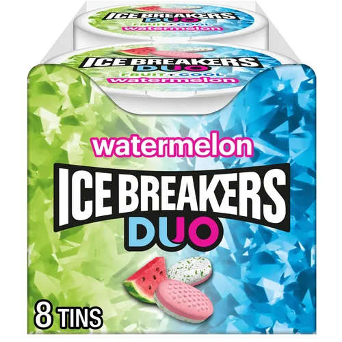 Vista 9 de ICE BREAKERS Duo Fruit Plus - Pucks de mentas sin azúcar con sabor a cereza fresca, 1.3 onzas (8 unidades)