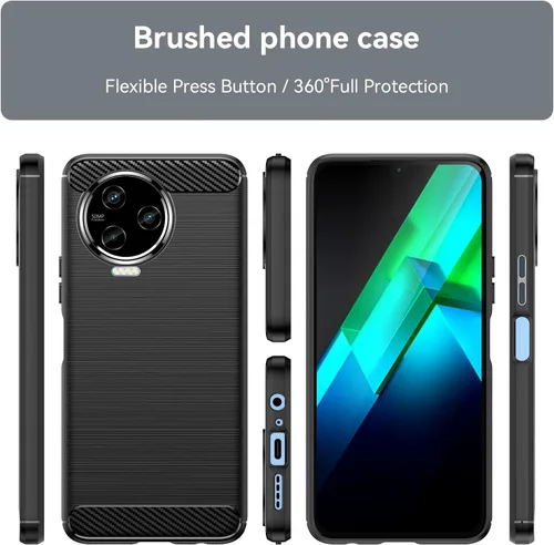 Vista 2 de Generic Cubierta De TPU Para Infinix Note 12 Pro 4G, Fibra De Carbono Flexible Slim Fit Soft Shell Lindo Caso Trasero Bumper Funda Protectora De