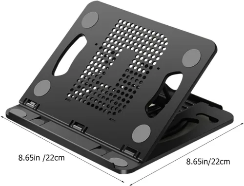 Vista 2 de Soporte plegable para portátil con 8 posiciones, soporte de plástico