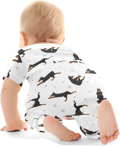 Vista 3 de vvfelixl Conjunto de pantalones de bebé, ropa de bebé de manga corta para niños y niñas de 0 a 24 meses