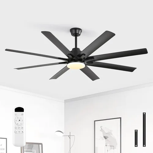 Vista 16 de Sofucor - Ventiladores de techo de 52 pulgadas con luces, ventilador de techo inteligente para interior/exterior con control remoto, funciona