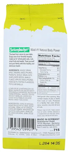 Vista 2 de Seitenbacher, Muesli No1 Natural Body Power, 16 onzas