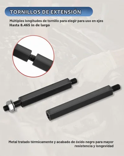 Vista 6 de DAYUAN Juego de 12 extractores separadores de rodamientos, resistente capacidad de 5 toneladas, kit de extractor de rodamientos de 2" y 3