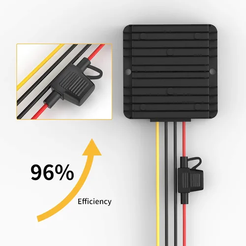 Vista 6 de Convertidor CC de 12 V a 24 V, convertidor Dc-DC de 12 V a 24 V 10 A 240 W con fusible impermeable convertidor elevador para carrito de golf, luz