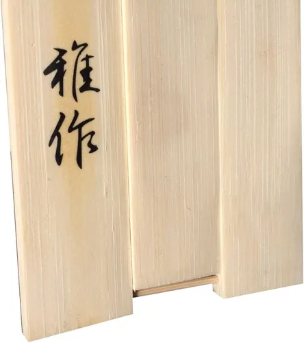Vista 3 de Percha de pared plegable japonesa de bambú de 2 maneras del soporte de la fan de 3,5 x 7 pulgadas de Japón