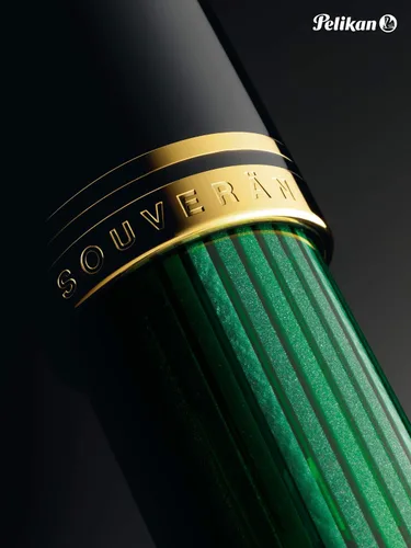 Vista 9 de PELIKAN Souveran M800 995670 - Pluma estilográfica, extra fina, negro/verde