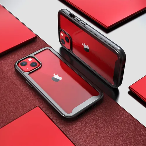 Vista 3 de Funda transparente para iPhone 13/14 para hombres y niños, híbrida 2 en 1, a prueba de golpes, protección resistente, resistente, delgada, funda