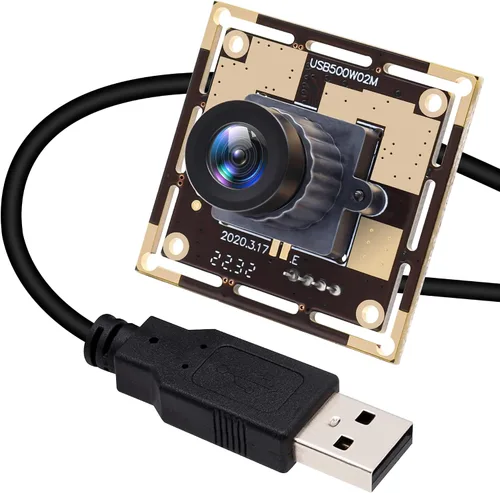 Vista 8 de ELP Módulo de cámara USB gran angular con enfoque automático de 5 mp con carcasa de metal OV5640 Mini UVC USB2.0 Lightburn cámara grabador láser