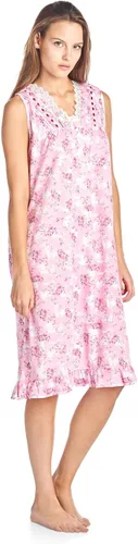 Vista 2 de Casual Nights Camisón sin mangas de encaje floral y cinta para mujer