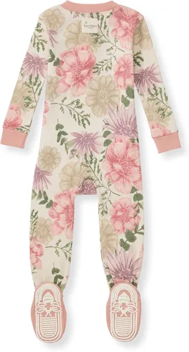 Vista 55 de Burt's Bees Baby Pijama para bebé niña, 100% algodón orgánico, pijama de una pieza, overol diagonal con cremallera, ajuste cómodo