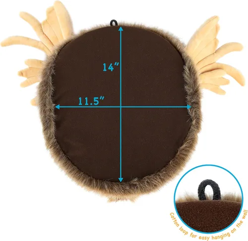 Vista 3 de TigerHart Muscovy The Moose - 24 pulgadas (con cuernos) Cabeza de peluche grande Trofeo de montaje en pared