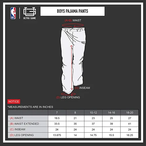 Vista 6 de Ultra Game NBA - Pijama de 2 piezas para niños, conjunto de pantalón y camisa