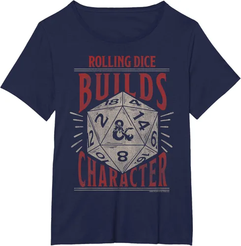 Vista 12 de Dungeons & Dragons Camiseta de manga corta con personajes Rolling Dice Builds, Negro