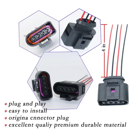 Vista 3 de CHENX 4 juegos de conectores de bobina de encendido son aplicables al conector hembra del arnés de bobina de encendido Audi compatible