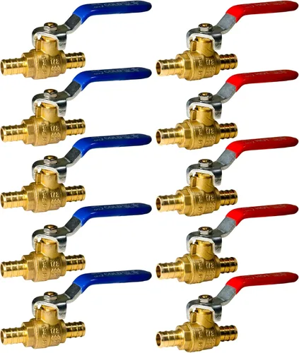 Vista 25 de XFITTING 2 piezas de válvula de bola Pex de 1 pulgada, 23-1-1 = 2X (2 paquetes)