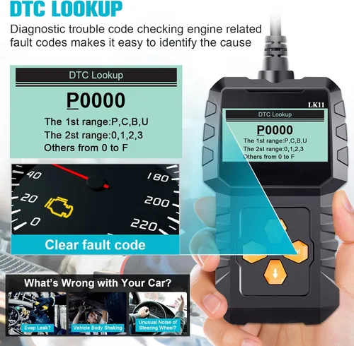 Vista 3 de Escáner OBD2 de Configuración Fácil Plug-Play: Lector de Códigos Profesional para Borrar y Restablecer Códigos de Error del Motor, Herramientas