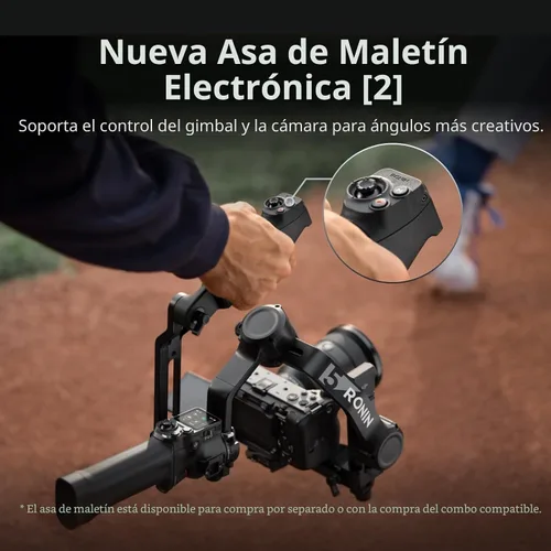 Vista 3 de DJI RS 5 Combo, estabilizador cardán para cámara, Canon/Sony/Nikon/Fujifilm
