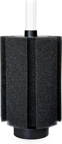 Vista 7 de Filtro de esponja grande para acuario de 80 a 90 galones con piedra de aire y medios de cerámica bio, filtro de esponja silencioso para alevines