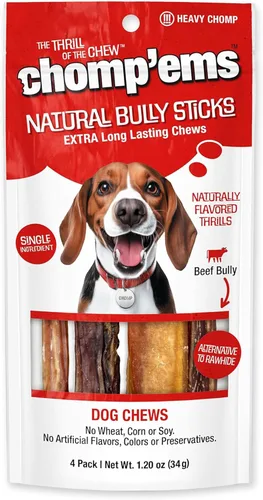Vista 9 de Chomp'ems - Palitos de carne de res natural de larga duración, masticables