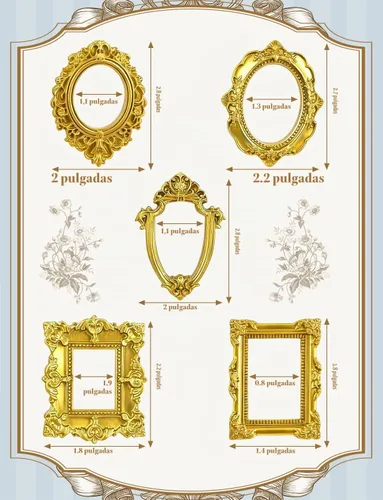 Vista 6 de 40PCS Mini Antiqu Vintage Resin Picture Frame