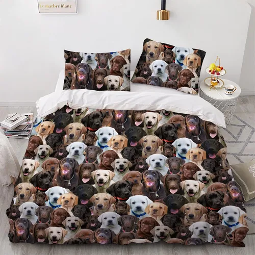 Vista 10 de Juego de funda de edredón de Malinois belga, juego de ropa de cama decorativo de 3 piezas con 2 fundas de almohada, funda de edredón suave, juego