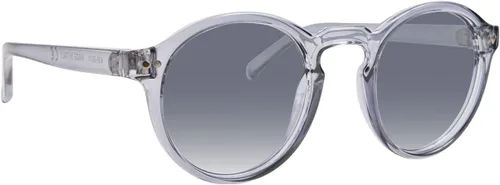 Vista 2 de Kolo Harrison - Gafas de sol italianas premium, estilo redondo clásico, gris cristal