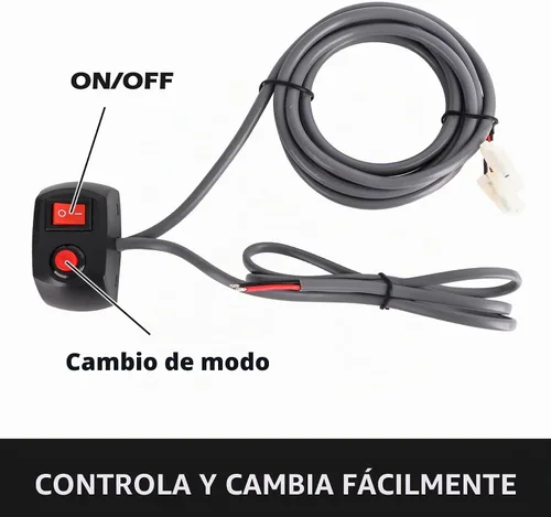 Vista 5 de Kit de luces estroboscópicas de emergencia escondidas, 4 bombillas HID, 13 patrones intermitentes, cable de 16 pies con controlador de faros Blanco