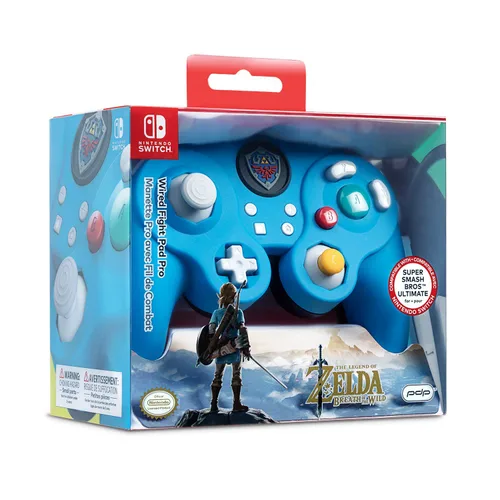 Vista 6 de PDP Gaming Legend Of Zelda Link GameCube Wired Fight Pad Pro Controller Link - Nintendo Switch
