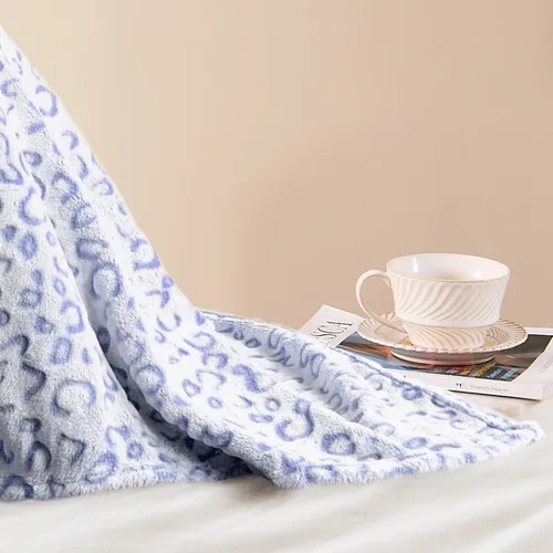 Vista 6 de PLEASANT BOULEVARD Manta de Vellón con Estampado de Leopardo, Colcha de Microfibra de Felpa Premium Liviana Acogedora y Cálida para Sofá, Diván