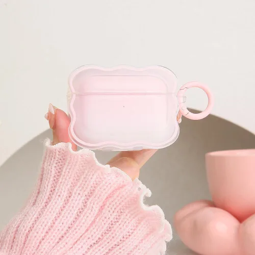 Vista 13 de Funda compatible con Apple AirPods Pro de 2 generación 2022, bonito diseño de ondas, a prueba de golpes, suave y transparente, protector AirPods