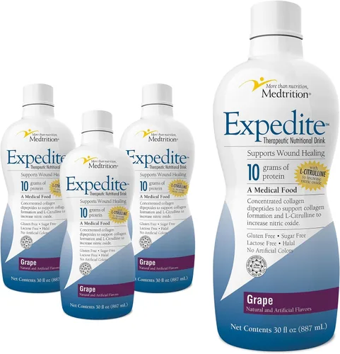 Vista 12 de Medtrition Expedite - Colágeno líquido, mango de melocotón, 2 onzas líquidas, paquete de 24, apoyo nutricional para recuperación de cirugía general