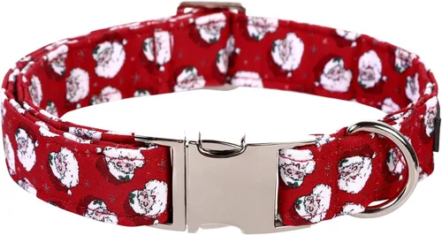 Vista 22 de Collar para perro Lionet Paws Boy, cómodo, ajustable, lindo collar a cuadros azules con hebilla de metal para cachorros machos y gatos, XS, cuello
