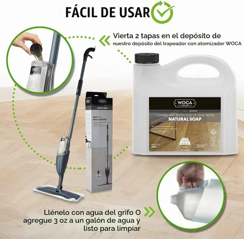 Vista 8 de WOCA Limpiador concentrado de jabón natural para pisos de madera aceitada