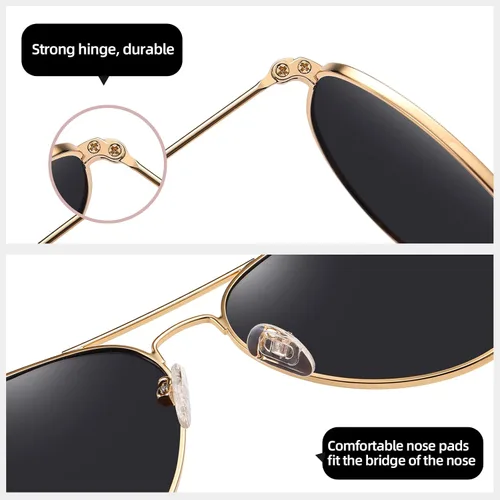 Vista 5 de MEETSUN Aviator Sunglasses for Men Women Driving Polarized UV400 Protection Metal Frame