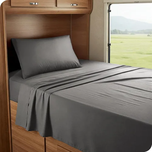 Vista 106 de Bare Home Juego de Sábanas Twin - Sábanas de Cama de Microfibra Ultra-Suave 1800 - Doble Cepillado - Bolsillos Profundos - Ajuste Fácil - Extra