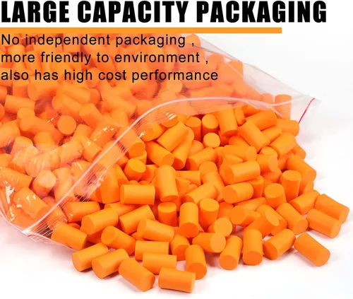 Vista 7 de Sratte 200 Pair Foam Ear Plugs Bulk for Sleeping Noise Cancelling 32db Disposable Comfortable Soft Ear Plugs Protection Quiet Sleep for Sleeping