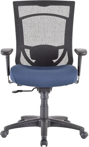 Vista 8 de Tempur-Pedic Silla de oficina de tela con respaldo de malla - Negro y gris ágata