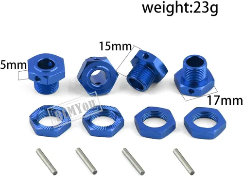 Vista 5 de Pieza de mejoras de llave hexagonal de rueda de 0.67 pulgadas, para infracción de 1/7, 6s BLX/Mojave 6s BLX/Limitless 1/8 Typhon 6S BLX, adaptadores
