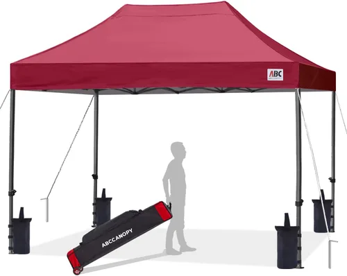 Vista 44 de ABCCANOPY Toldo Desplegable – Carpa/Toldo Portátil para Patio Exterior de 8 x 8 Pies, Resistente para Patio Trasero y Terraza con 4 Sacos de Arena