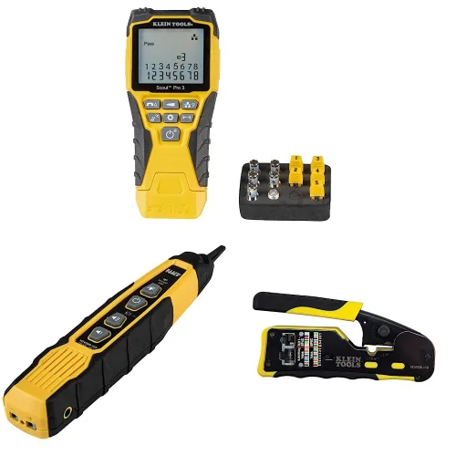 Vista 16 de Klein Tools VDV501-851 Kit de probador de cables y herramienta de perforación de impacto con hoja 66/110 y Klein Tools VDV226-110 Trinquete modular