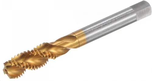 Vista 6 de uxcell Machos de roscar para flauta en espiral, M8 x 1,25 + 0,1 métricas de acero de cobalto recubierto de titanio de alta velocidad para máquina