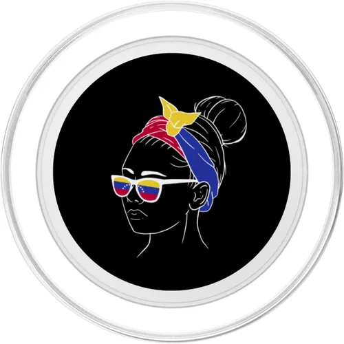 Vista 2 de Venezuelan Girl Venezuela Heritage Venezuelan Roots PopSockets MagSafe PopGrip for iPhone