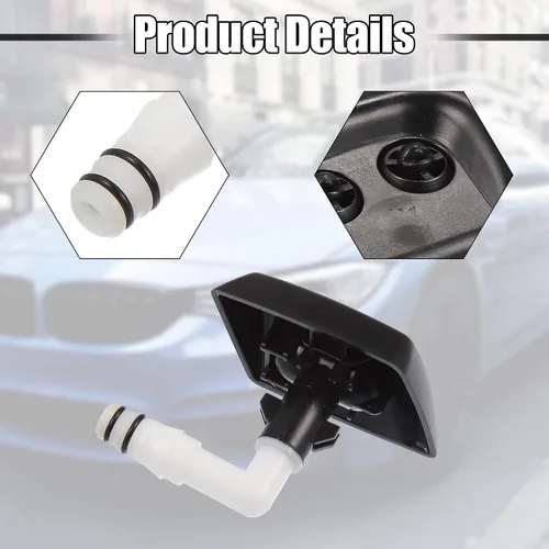 Vista 4 de ACROPIX Boquilla de lavado de faros delanteros izquierdo derecho Jet Fit para Land Rover Range Rover Sport HSE - Paquete de 2 unidades color negro