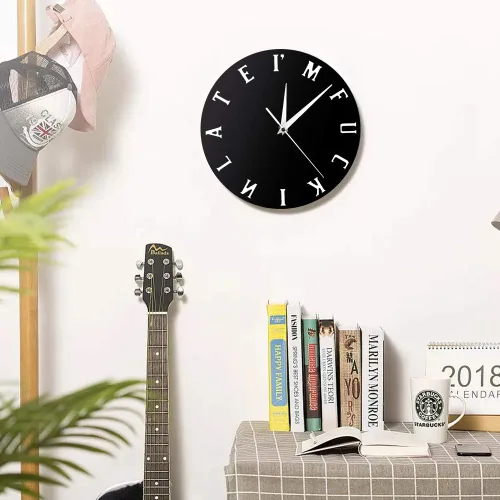 Vista 5 de The Geeky Days I'm F #*kin Reloj de pared tardío Reloj maduro Sweary Moods Expresión Nueva concepción del tiempo, el reloj de pared perfecto
